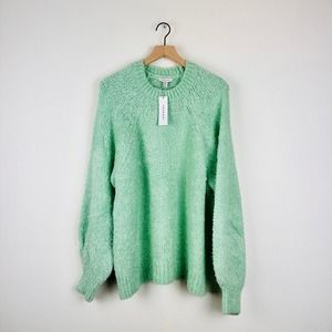 Topshop Boucle Oversized Knit Tunic Sweater Seafoam Green, Size M 8/10